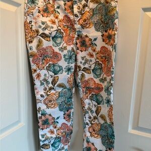 Chico's Floral Ankle Jeans - Multicolor